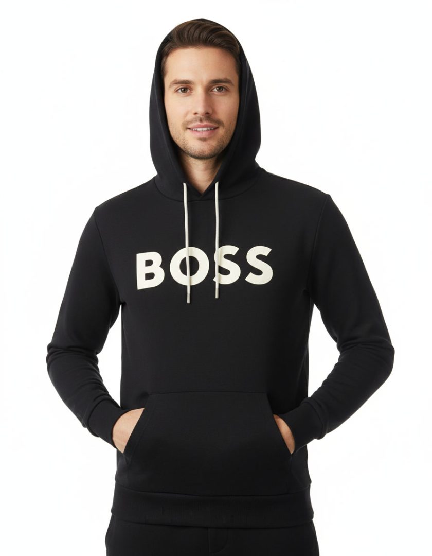 BOSS GREEN Cotton Moulded Logo Hoodie - Image 4