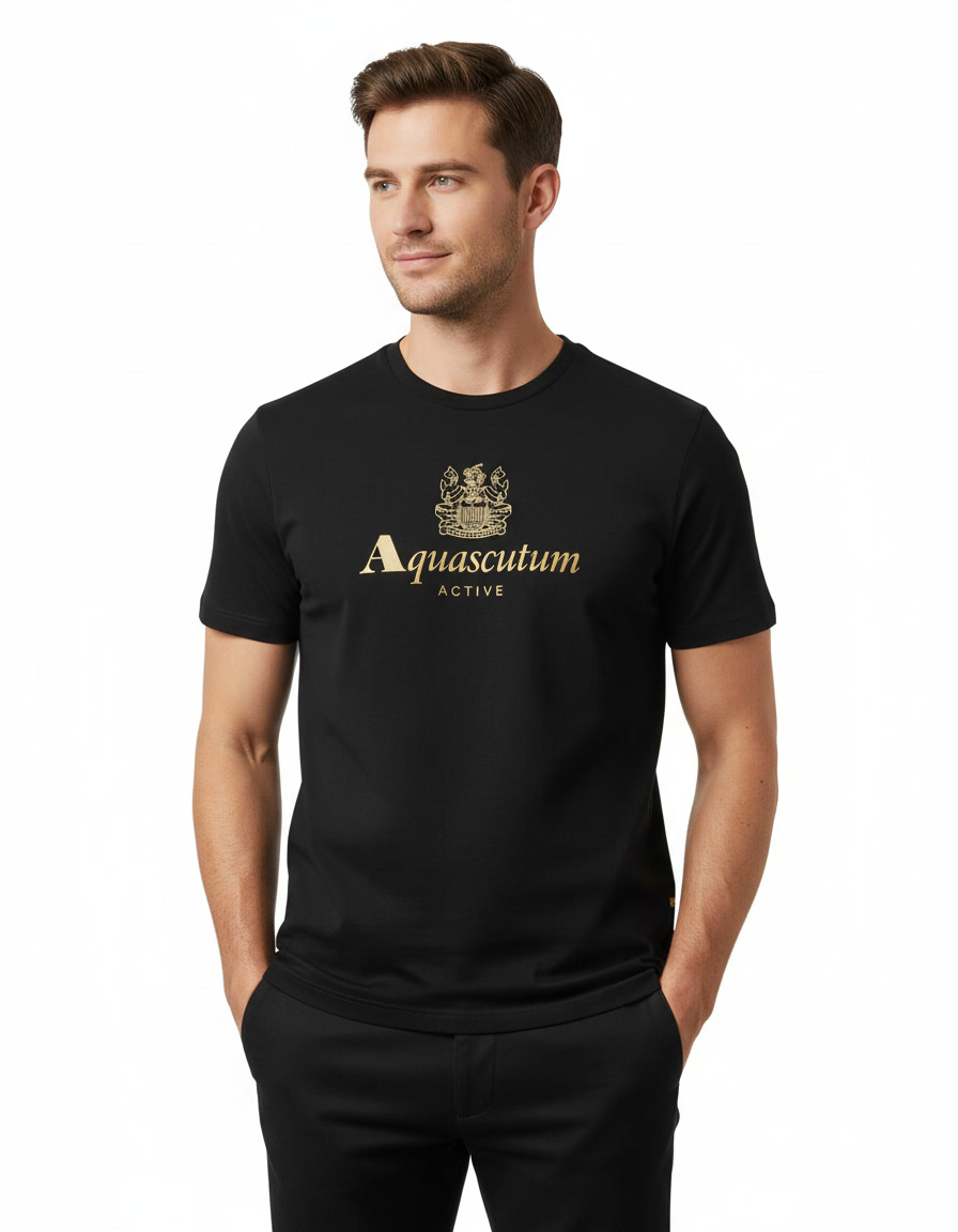 AQUASCUTUM Big Logo Crew Tshirt - Image 2
