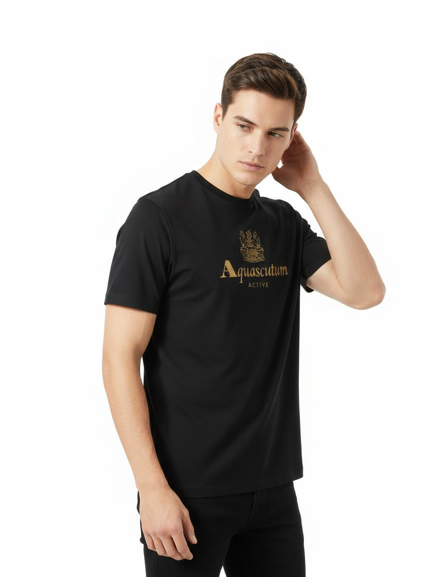 AQUASCUTUM Big Logo Crew Tshirt - Image 4
