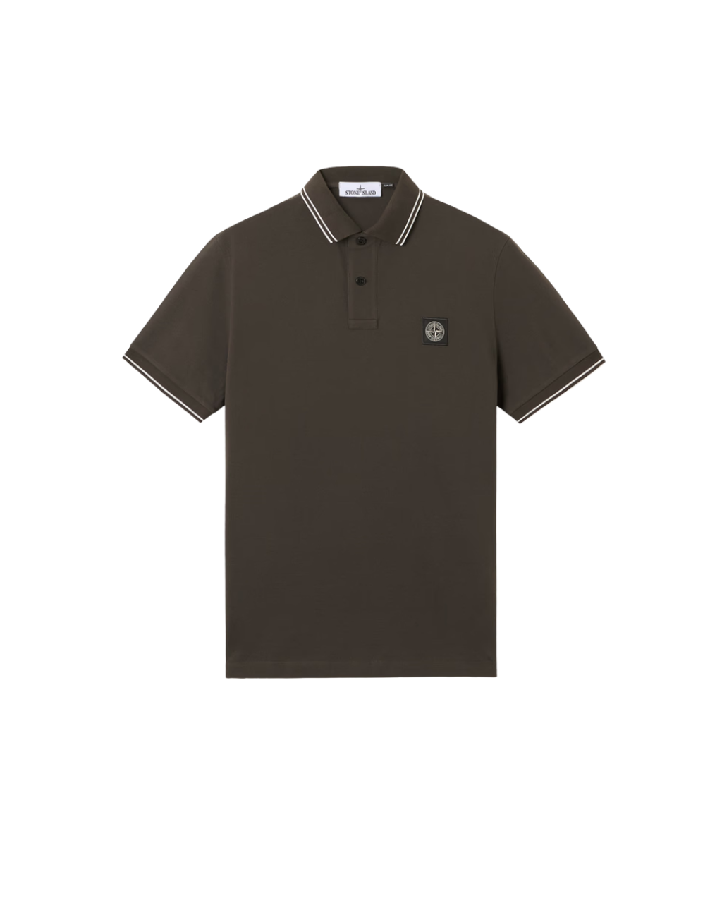 STONE ISLAND Stripe Cotton Pique Polo