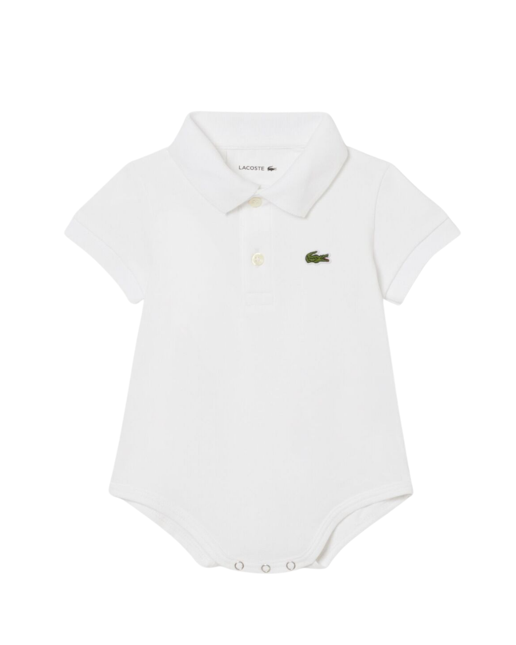LACOSTE BABY Buttoned Short Sleeve Babygrow