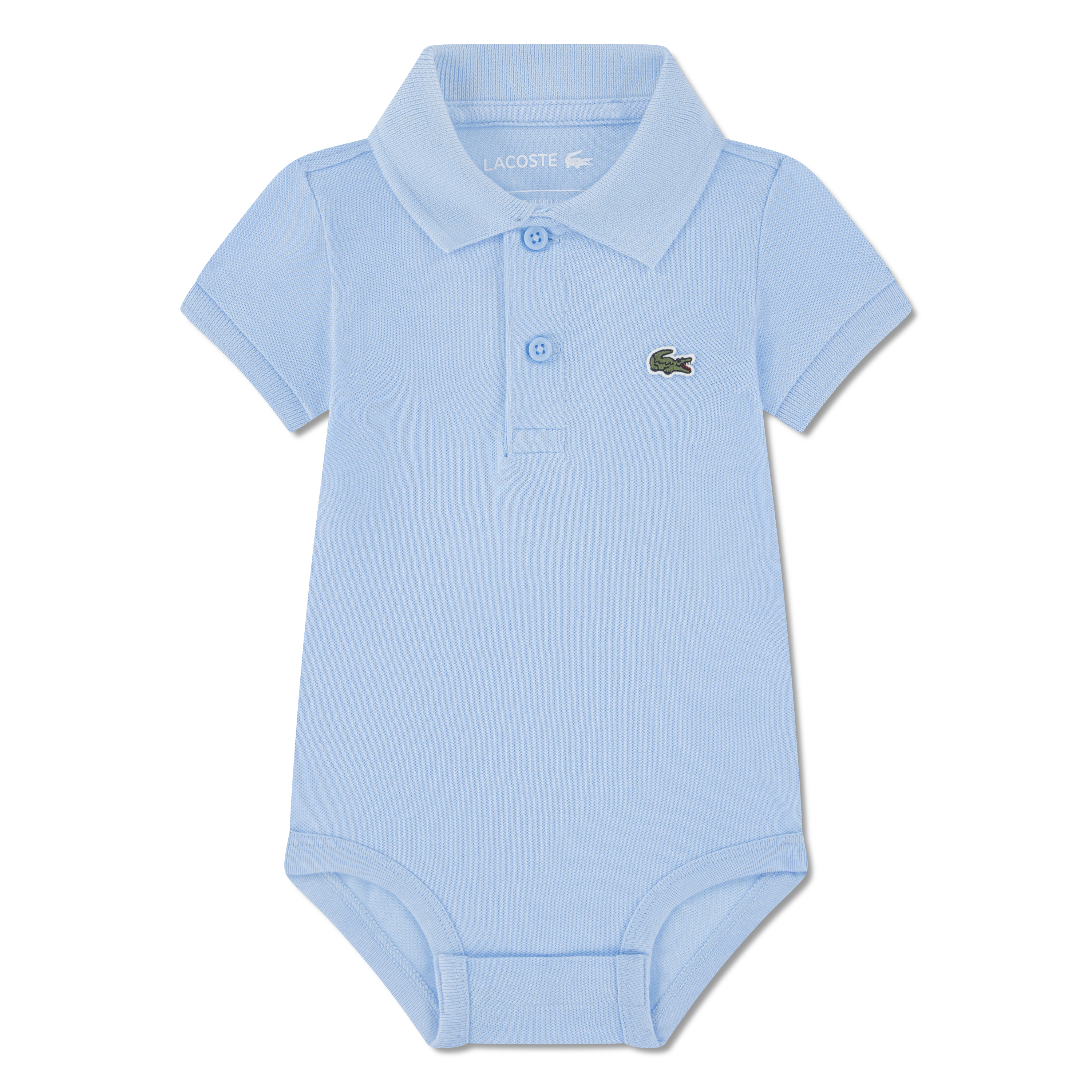 LACOSTE BABY Buttoned Short Sleeve Babygrow