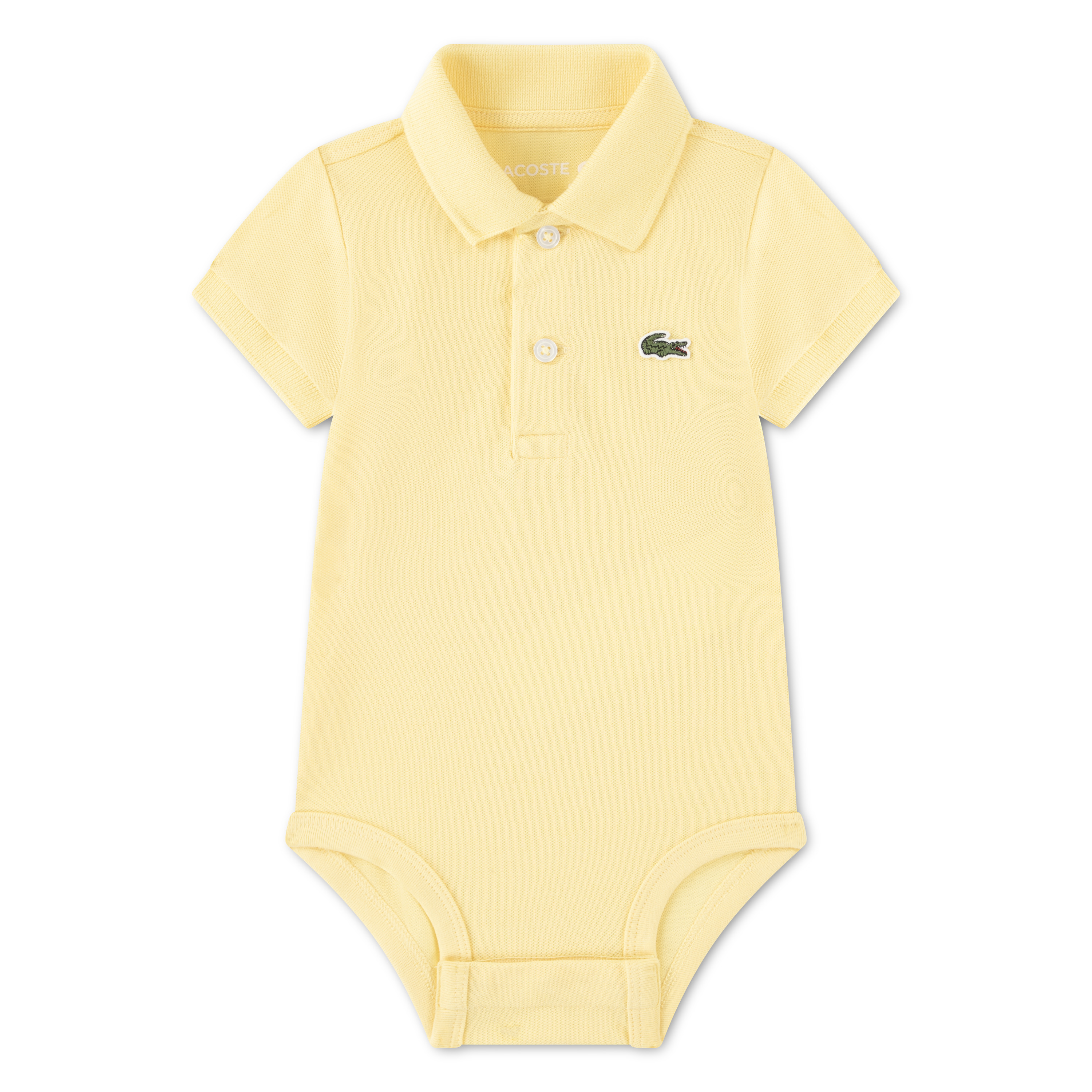 LACOSTE BABY Buttoned Short Sleeve Babygrow