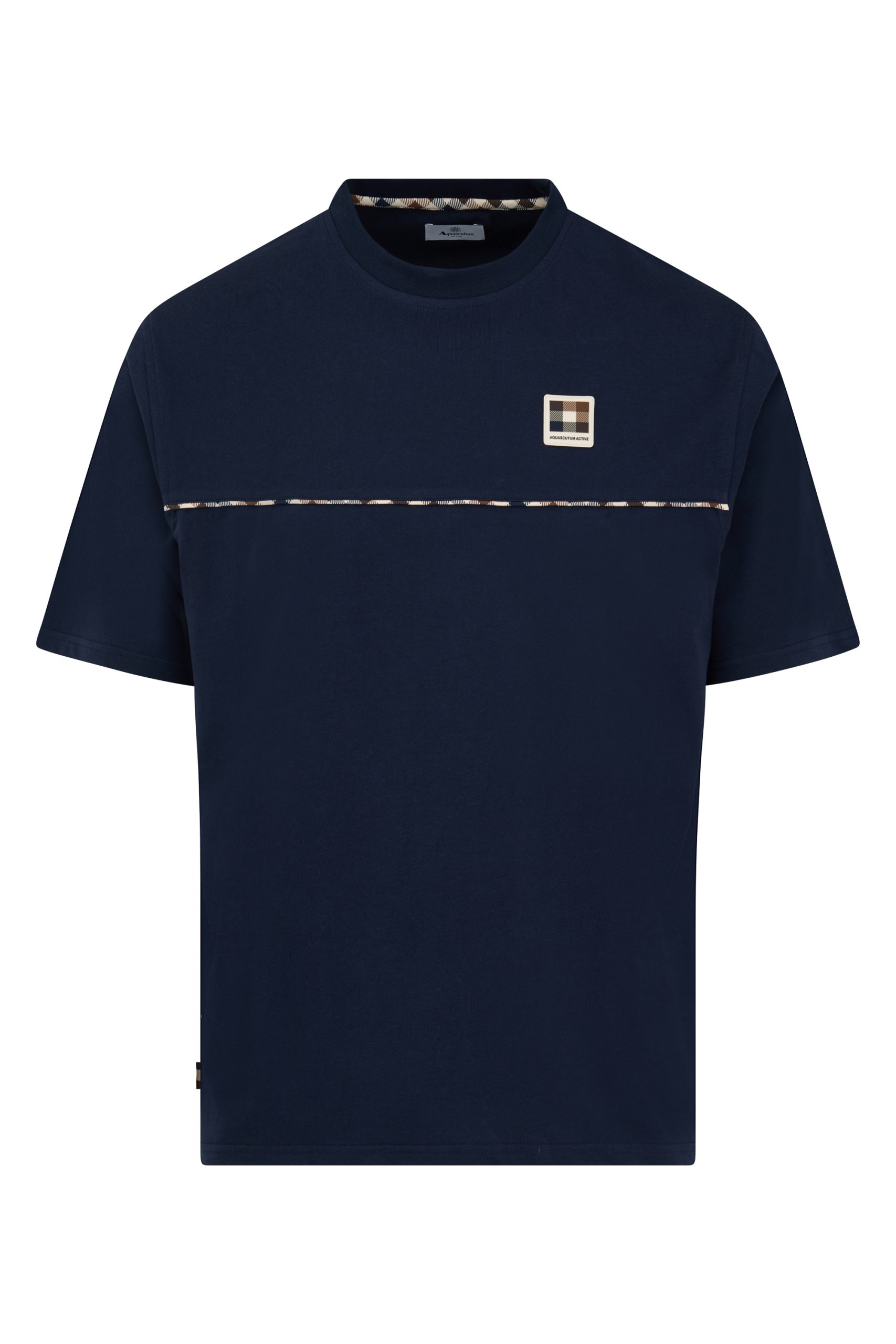 AQUASCUTUM Club Check Piping T-Shirt