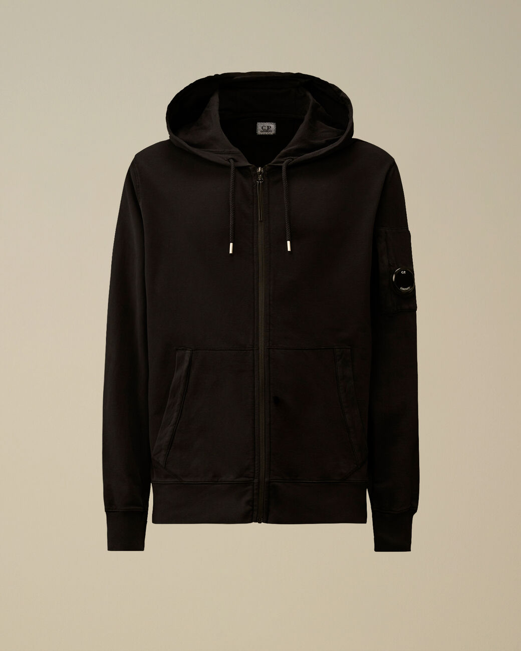 C.P. COMPANY Light Fleece Zip Hooded Lens Sweatshirt