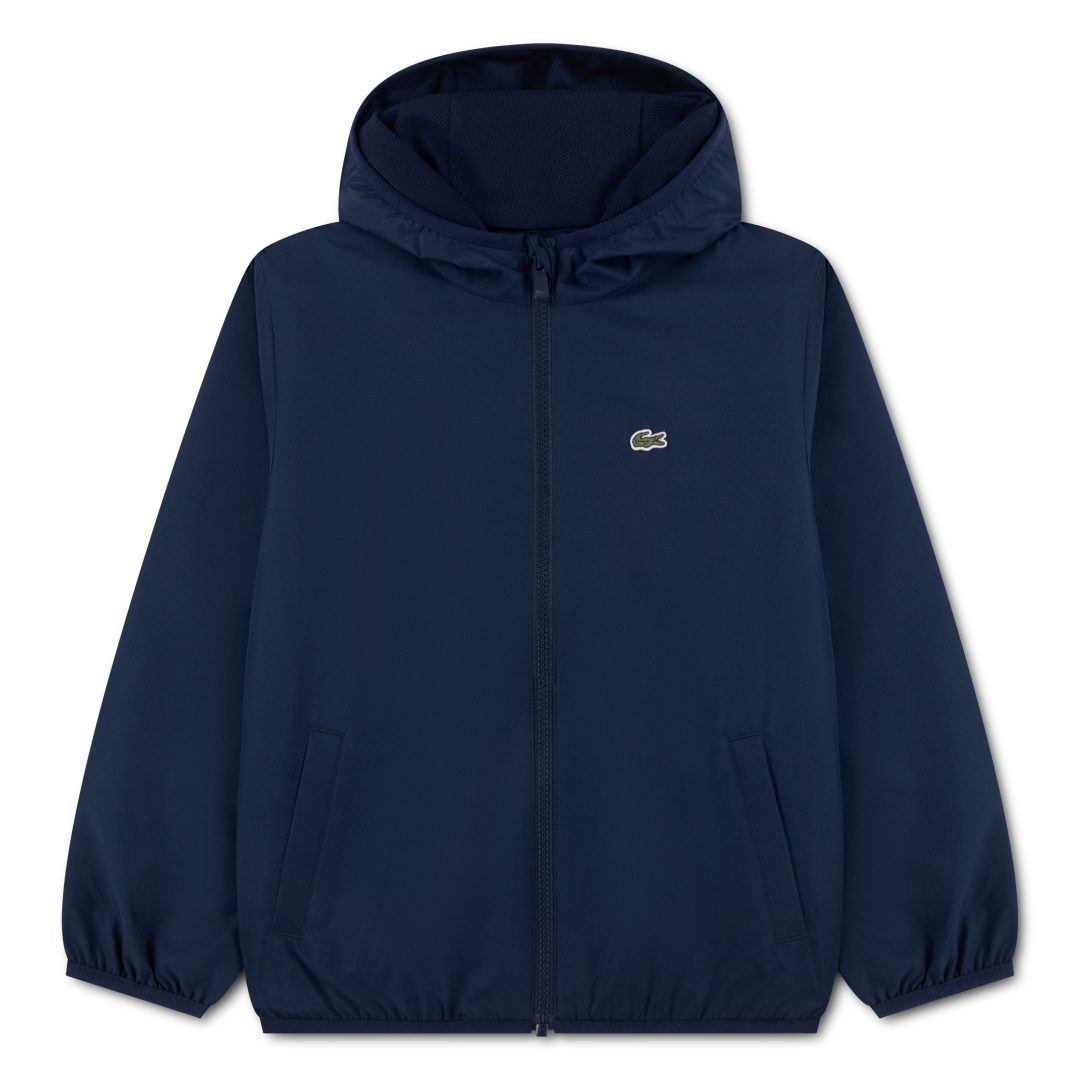 LACOSTE KIDS Hooded Logo Windbreaker