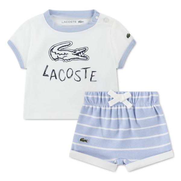 LACOSTE KIDS Short Sleeve T-Shirt & Short Set (3m - 9m)