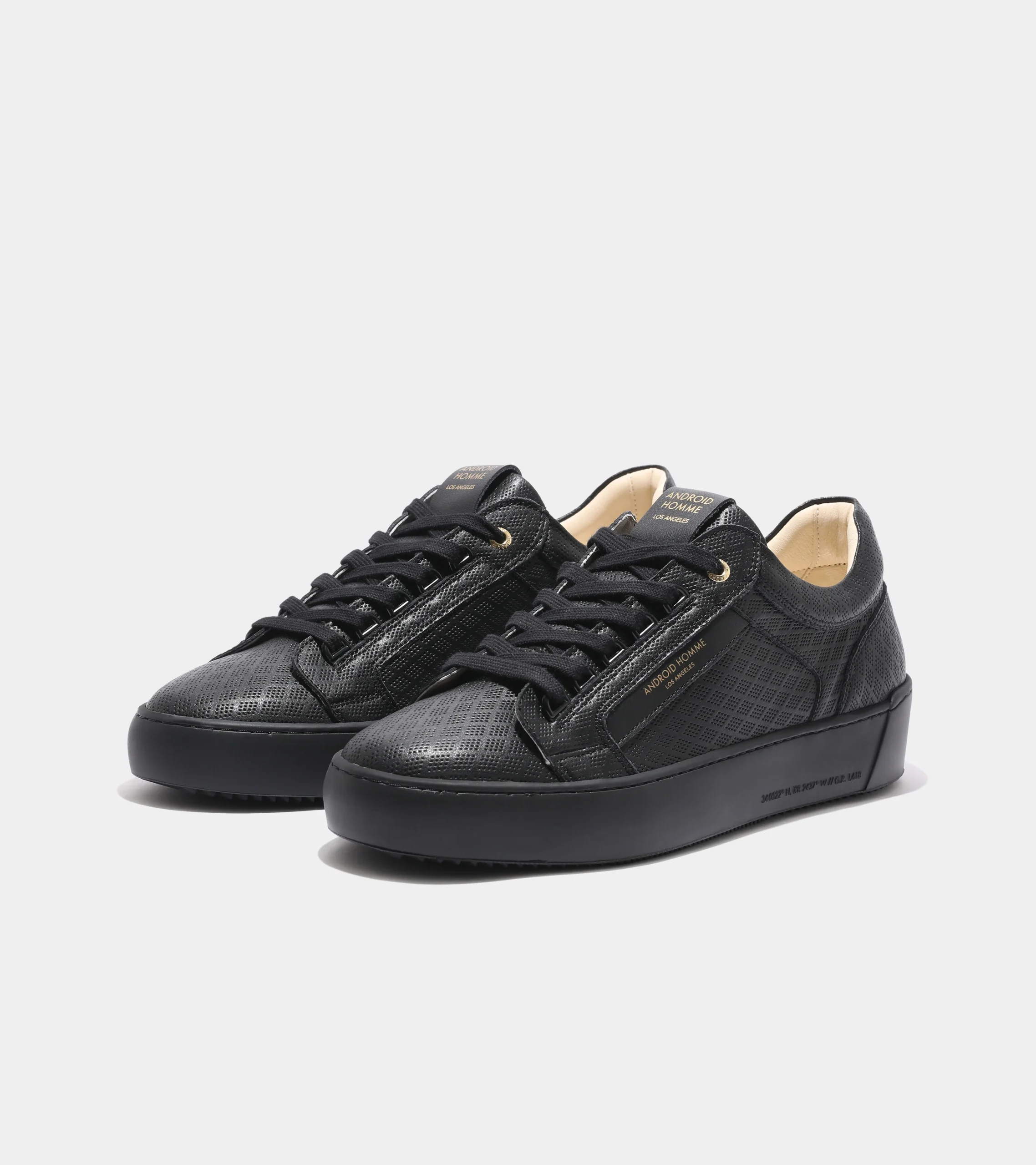 ANDROID HOMME Venice Diamond Perforated Leather Sneakers