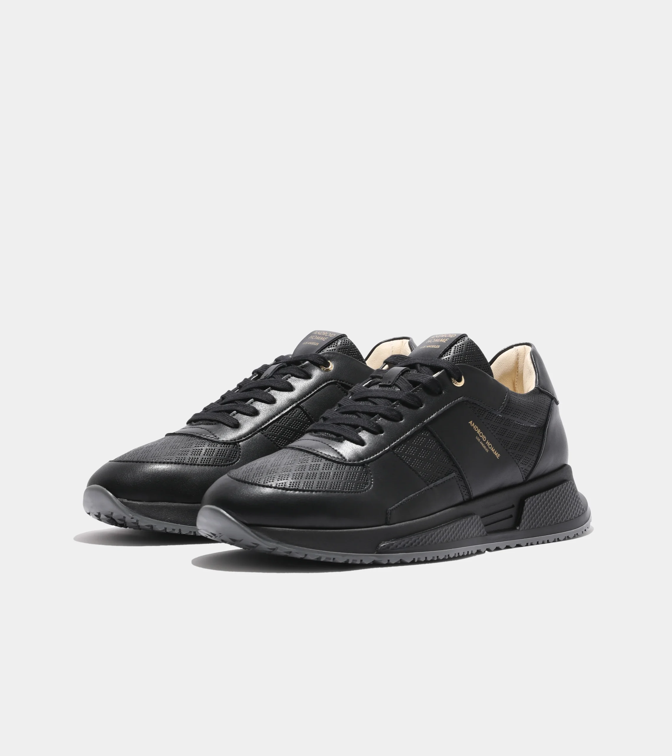ANDROID HOMME Matador Diamond Perforated Leather Trainer