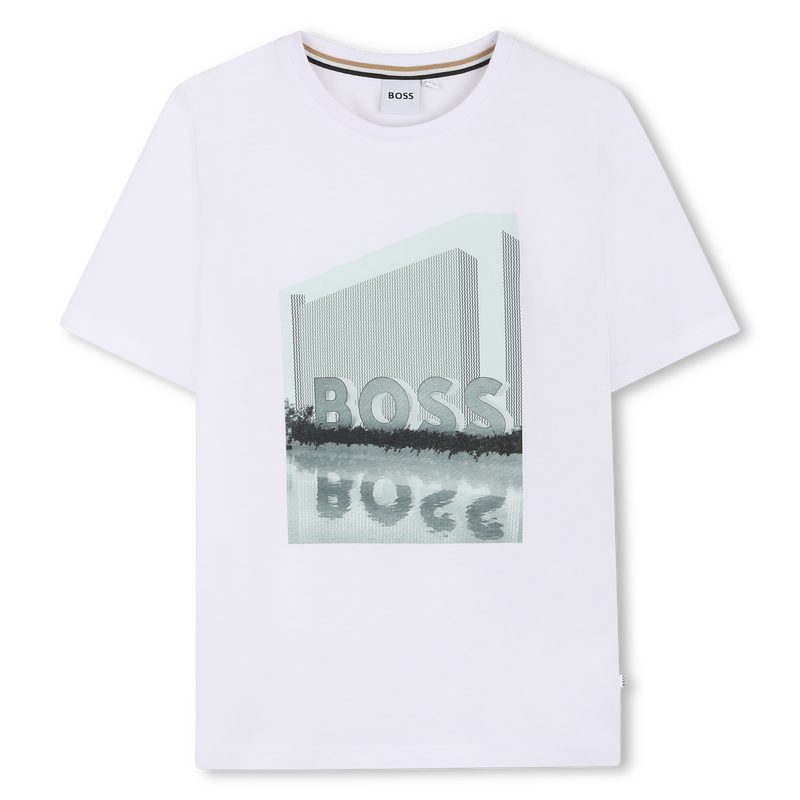BOSS KIDS Geometric Graphic T-Shirt