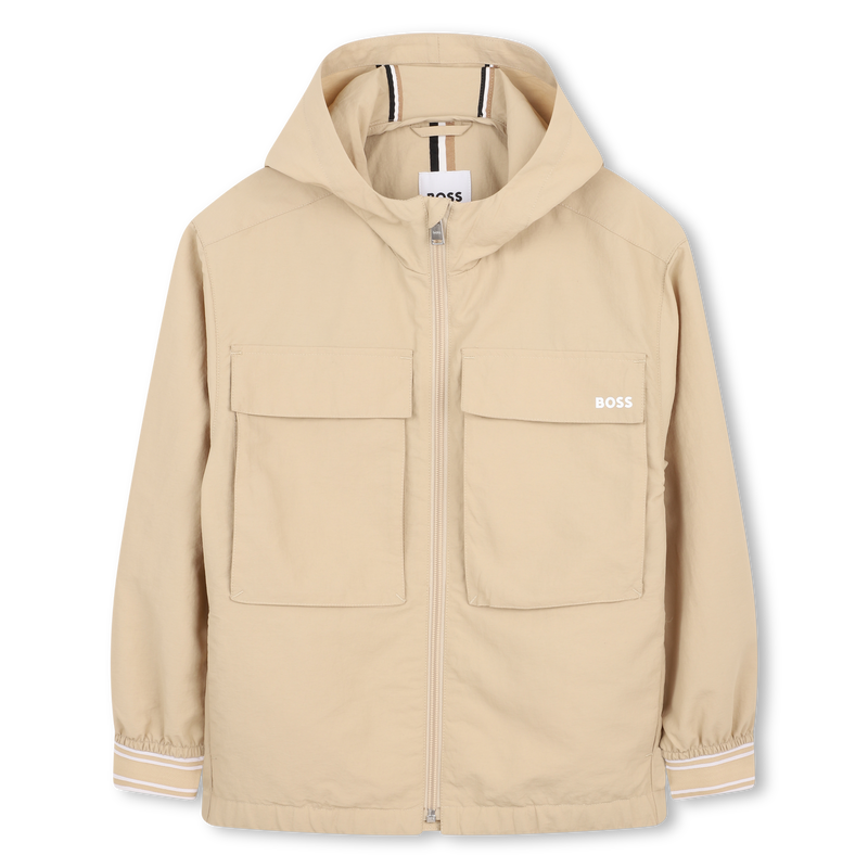 BOSS KIDS Crinkle Hooded Windbreaker