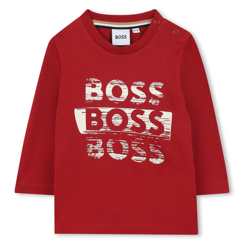 BOSS KIDS Repeat Logo Long Sleeve T-Shirt