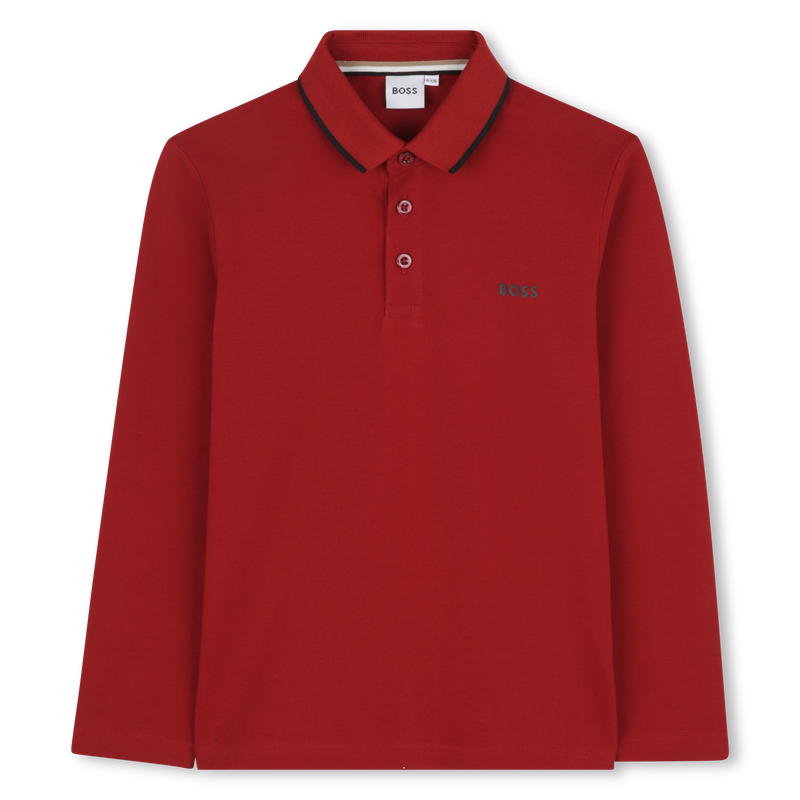 BOSS KIDS Long Sleeve Polo Shirt