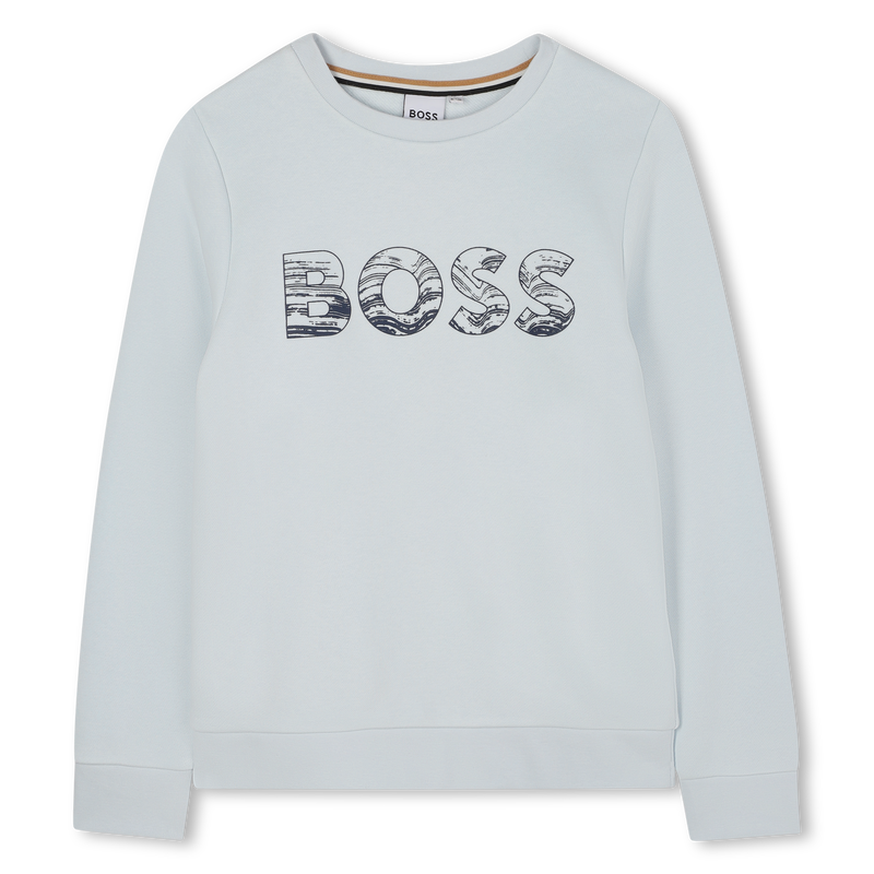 BOSS KIDS Embossed Logo Crewneck Sweatshirt