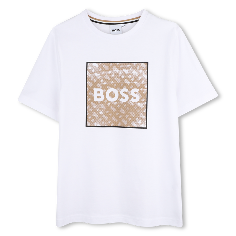 BOSS KIDS Gold Print Logo T-Shirt