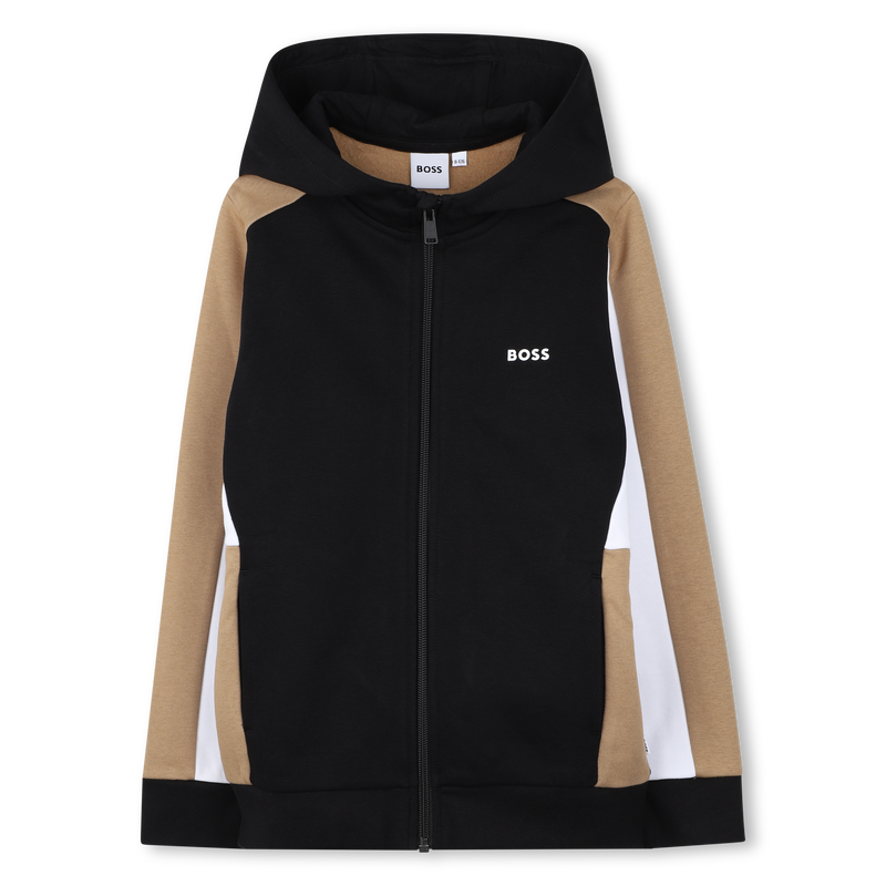 BOSS KIDS Zip-Up Colour Block Hoodie