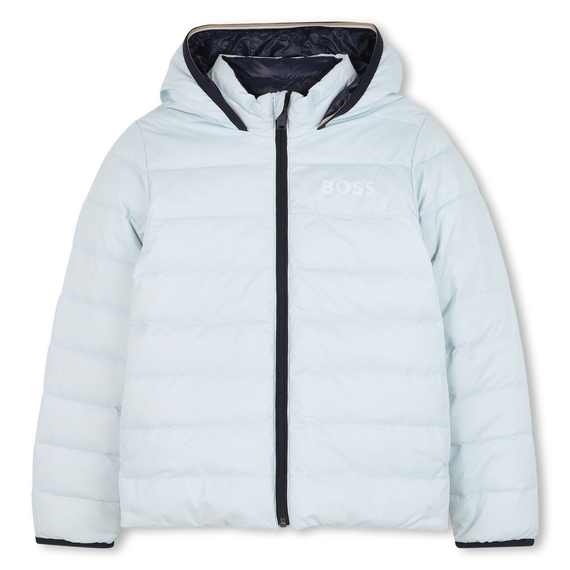 BOSS KIDS Reversible Hooded Down Puffer Jacket