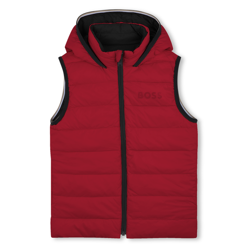 BOSS KIDS Hooded Reversible Puffer Gilet