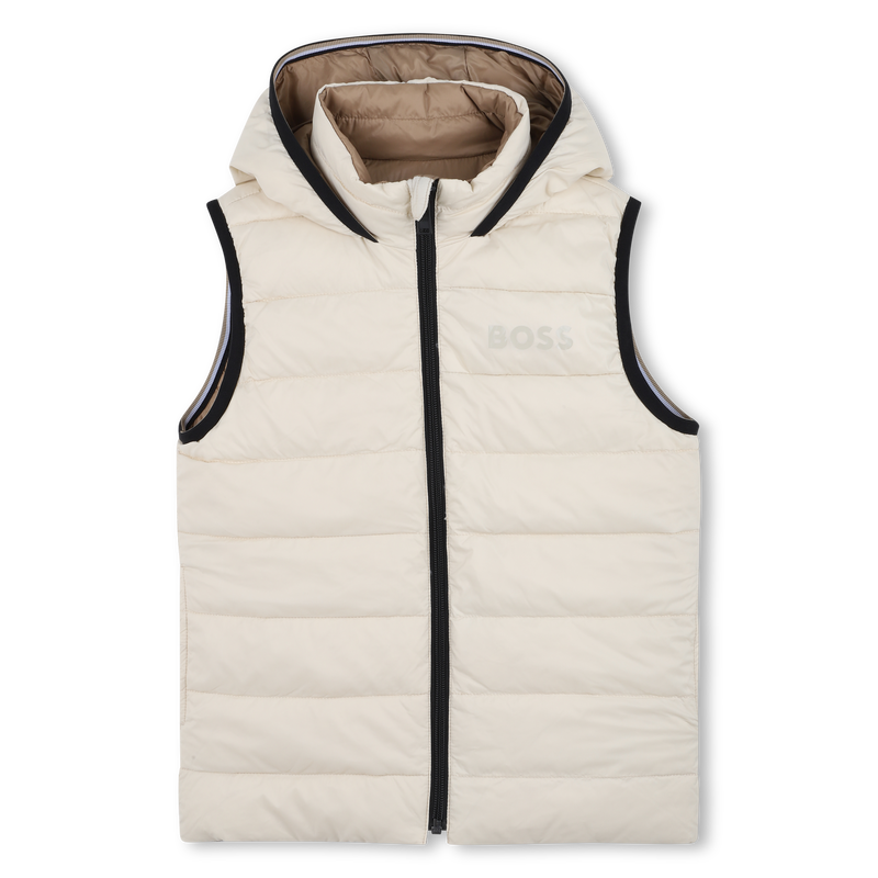 BOSS KIDS Hooded Reversible Puffer Gilet