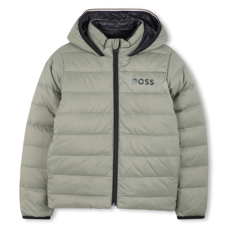 BOSS KIDS Reversible Hooded Down Puffer Jacket