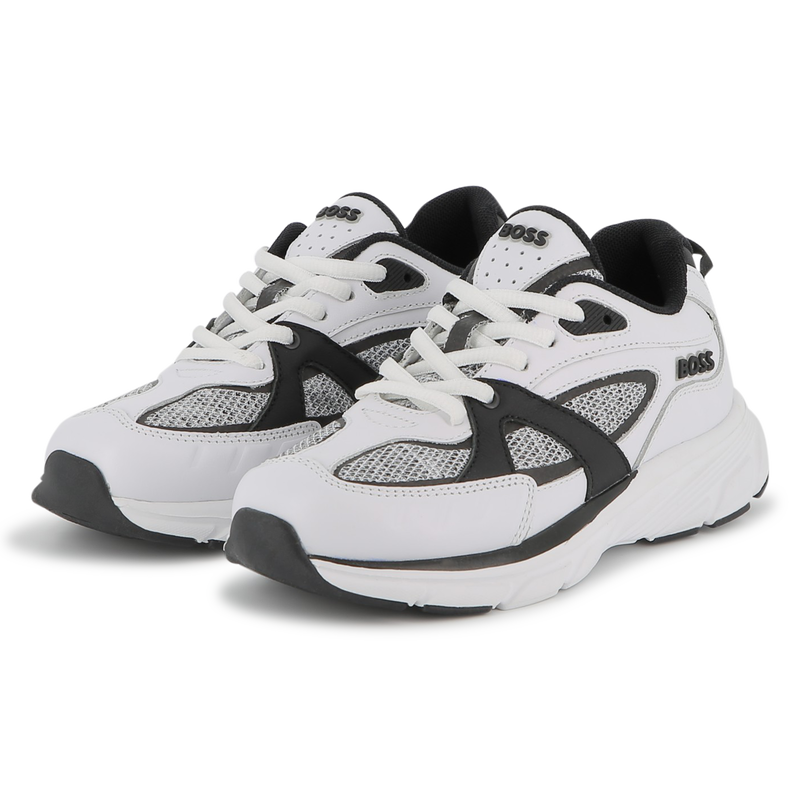 BOSS KIDS Lace Up Mesh Trainers