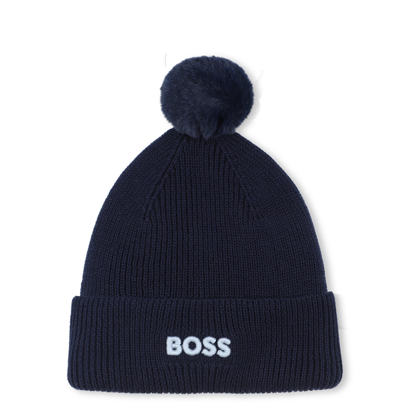 BOSS KIDS Knitted Pom Pom Hat
