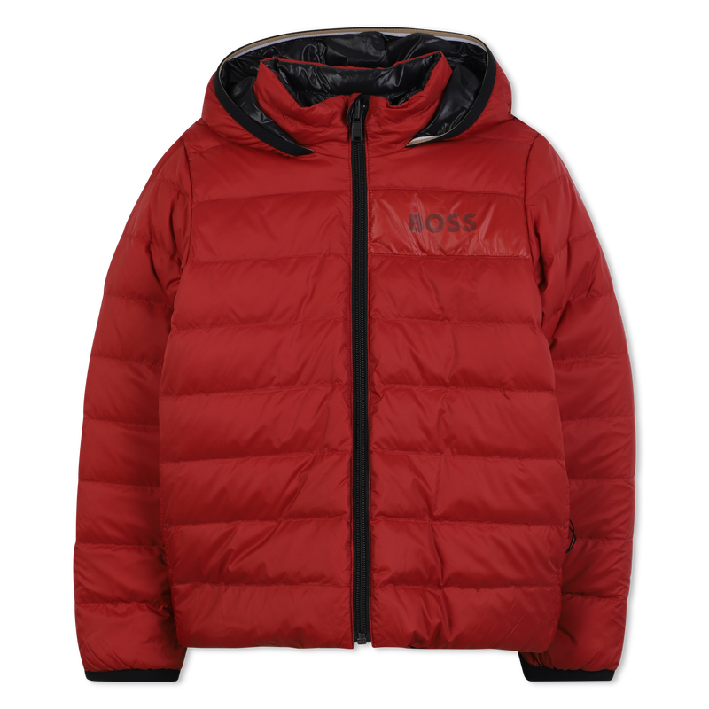 BOSS KIDS Reversible Hooded Down Puffer Jacket