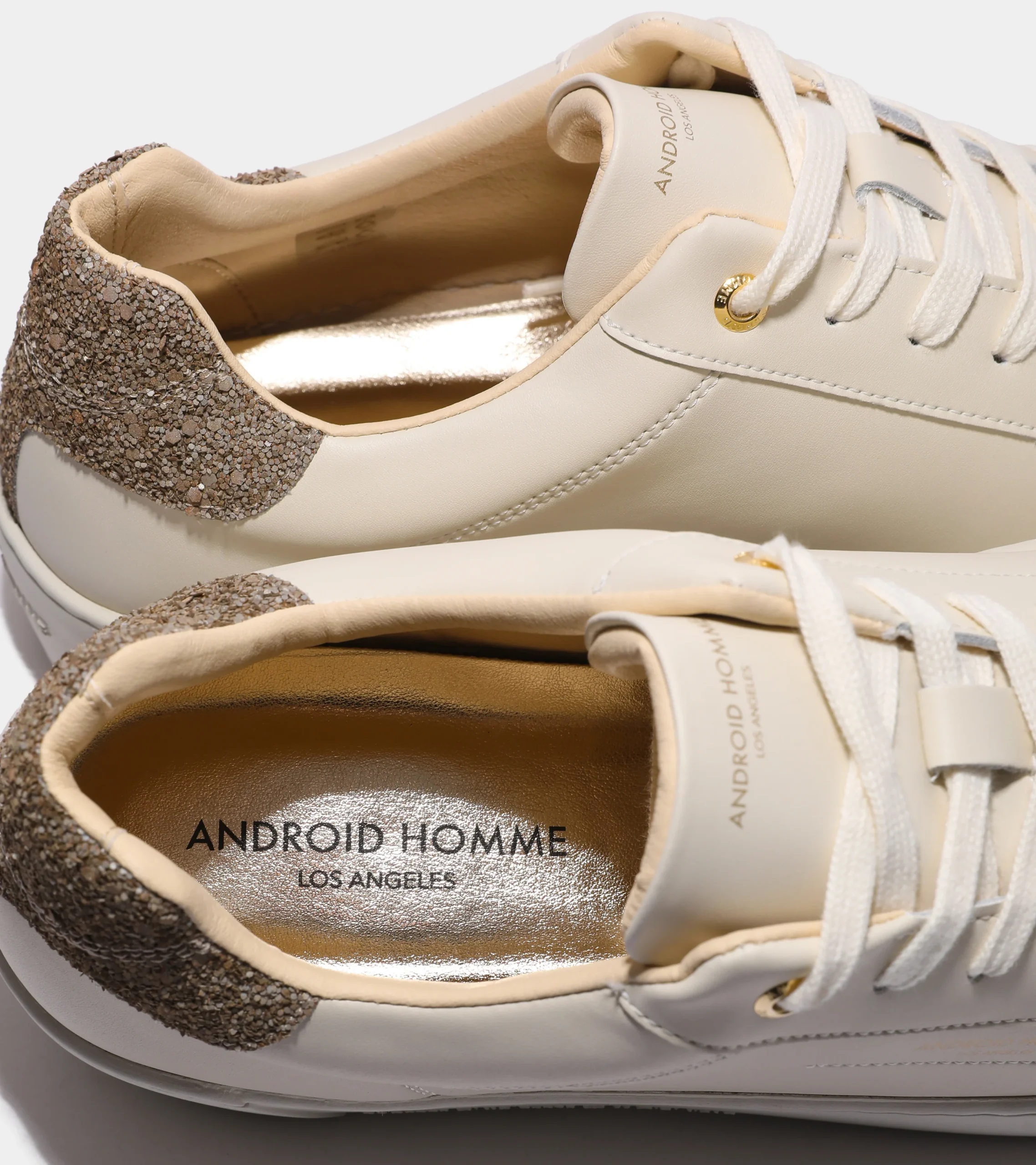 ANDROID HOMME Zuma Leather Glitter Reflective Heel Trainer - Image 3