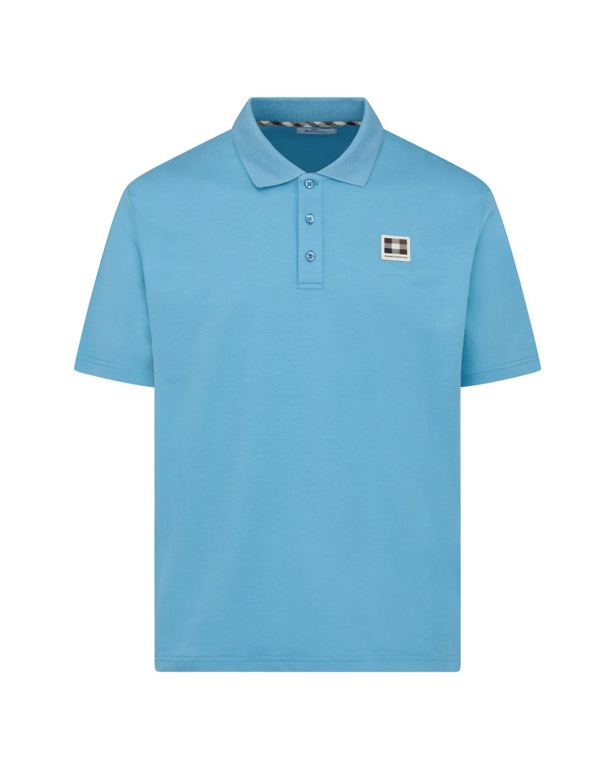 AQUASCUTUM Rubber Patch Stretch Piquet Polo