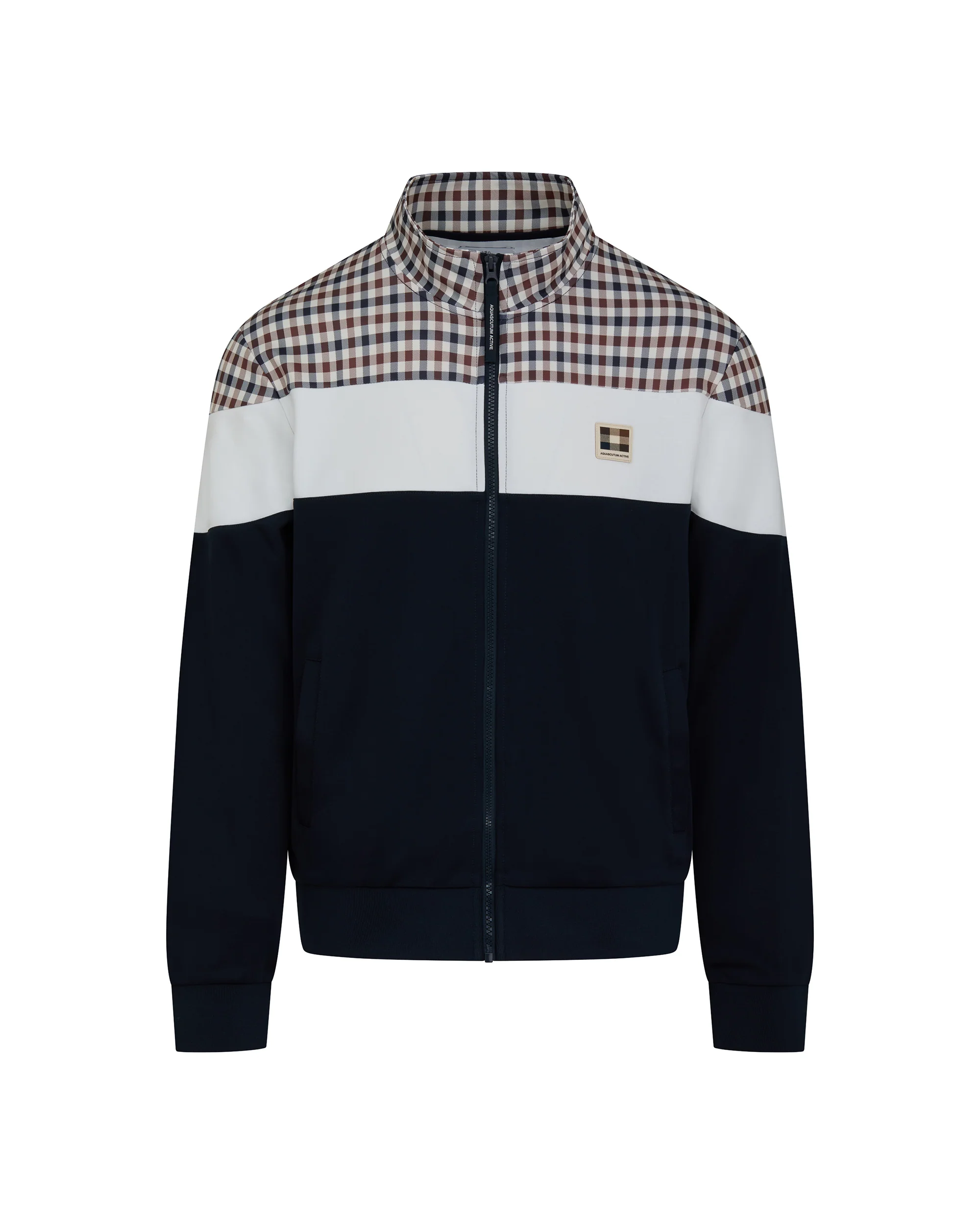 AQUASCUTUM Club Check Shoulder Track Jacket