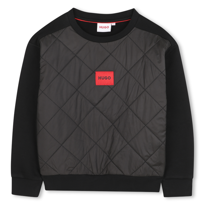 HUGO KIDS Quilted Crewneck Sweatshirt