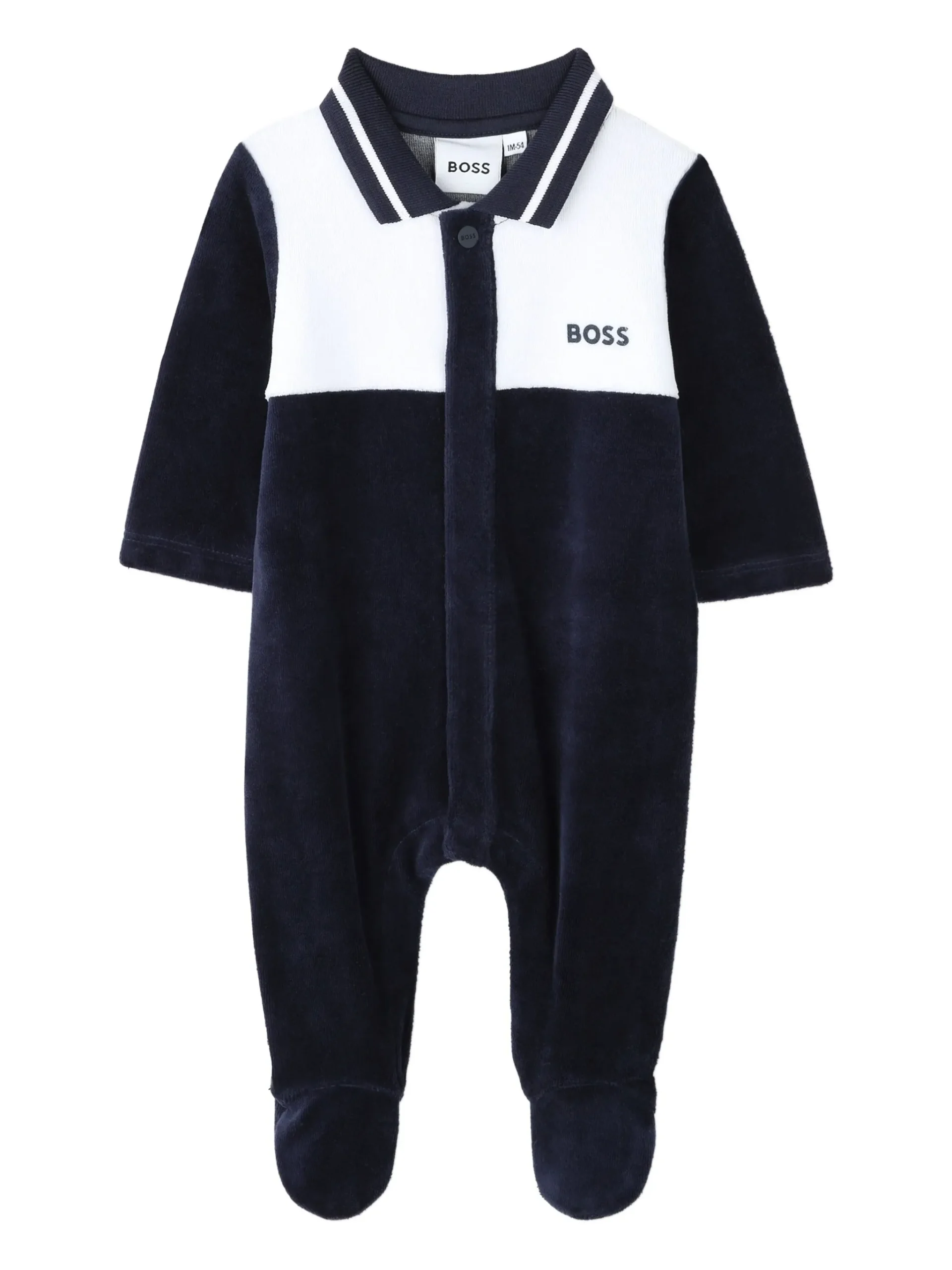BOSS BABY Velour Colour Block Baby Grow