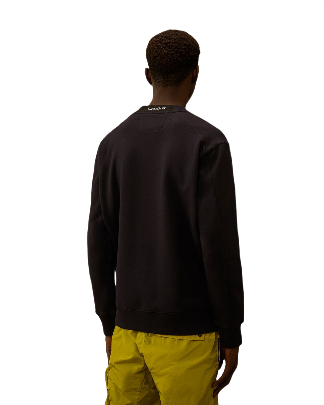 C.P. COMPANY Diagonal Raised Fleece Crewneck Lens Sweatshirt - Image 3