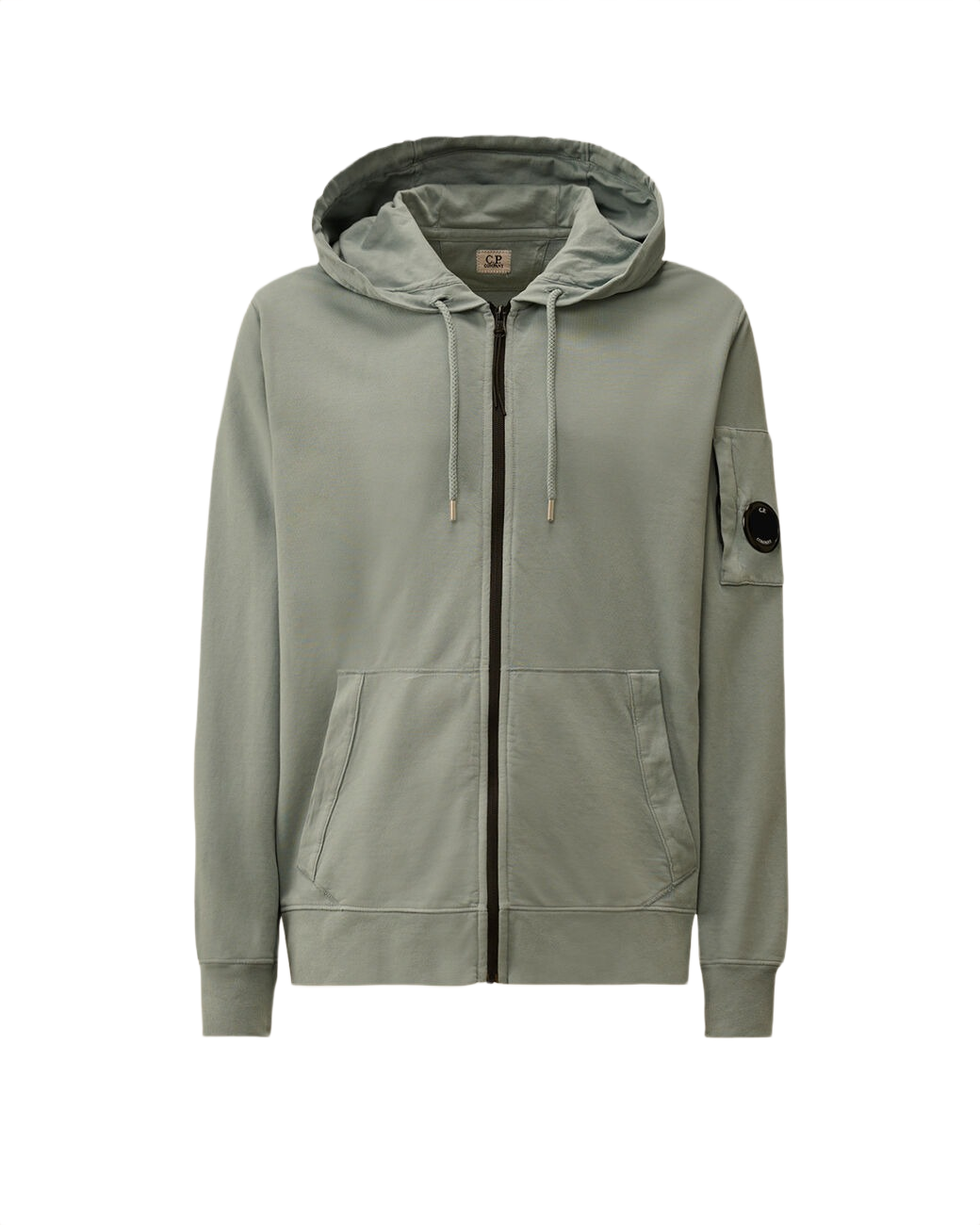 C.P. COMPANY Light Fleece Zip Hooded Lens Sweatshirt
