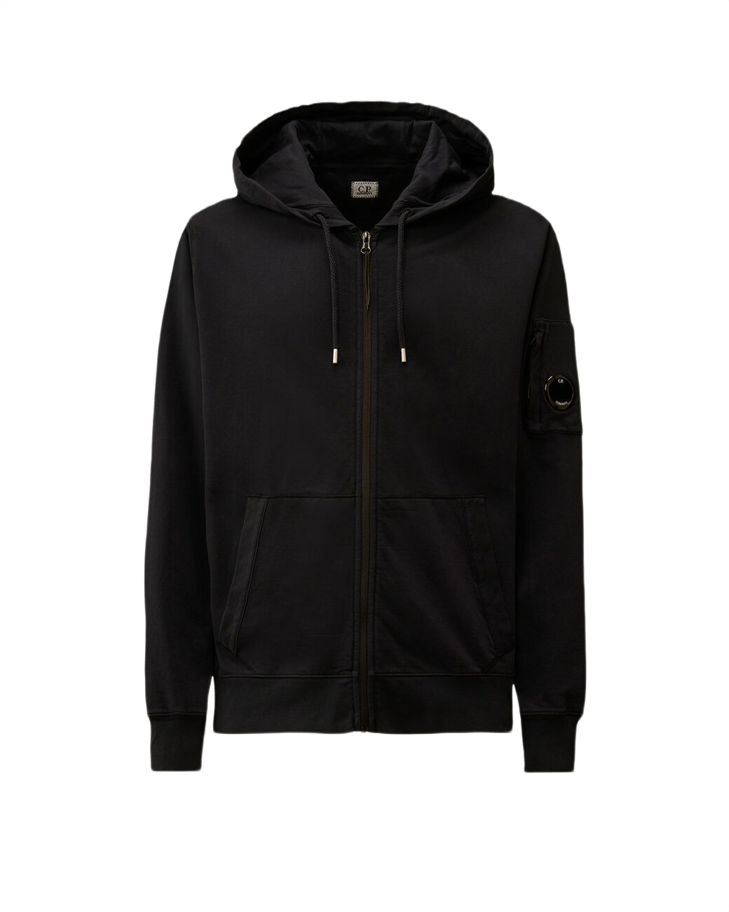 C.P. COMPANY Light Fleece Zip Hooded Lens Sweatshirt
