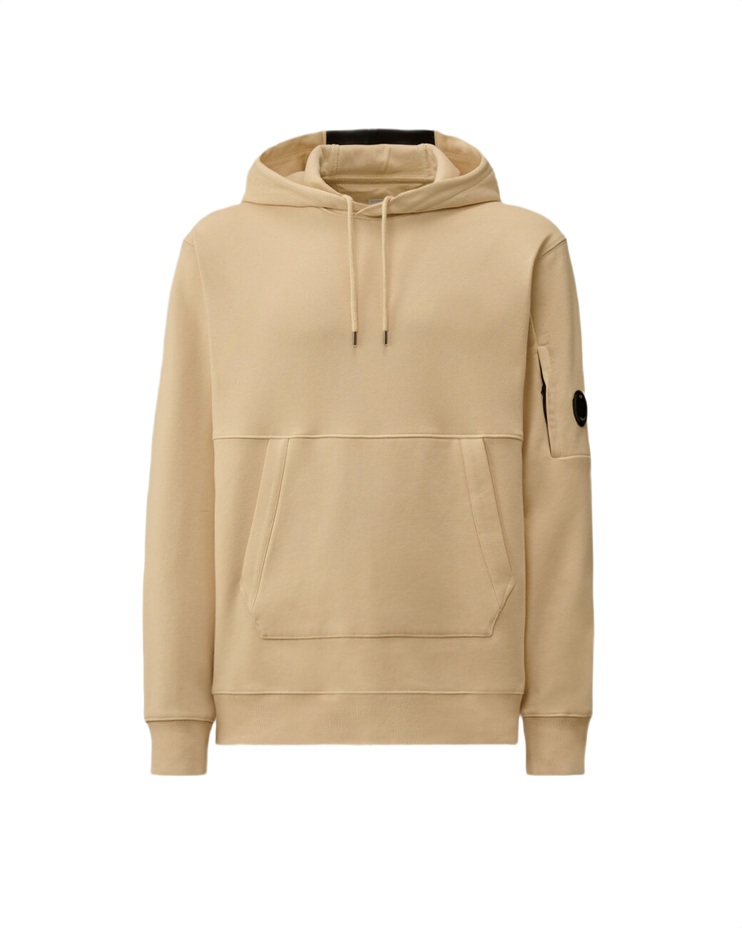 C.P. COMPANY Diagonal Raised Fleece Lens Hoodie