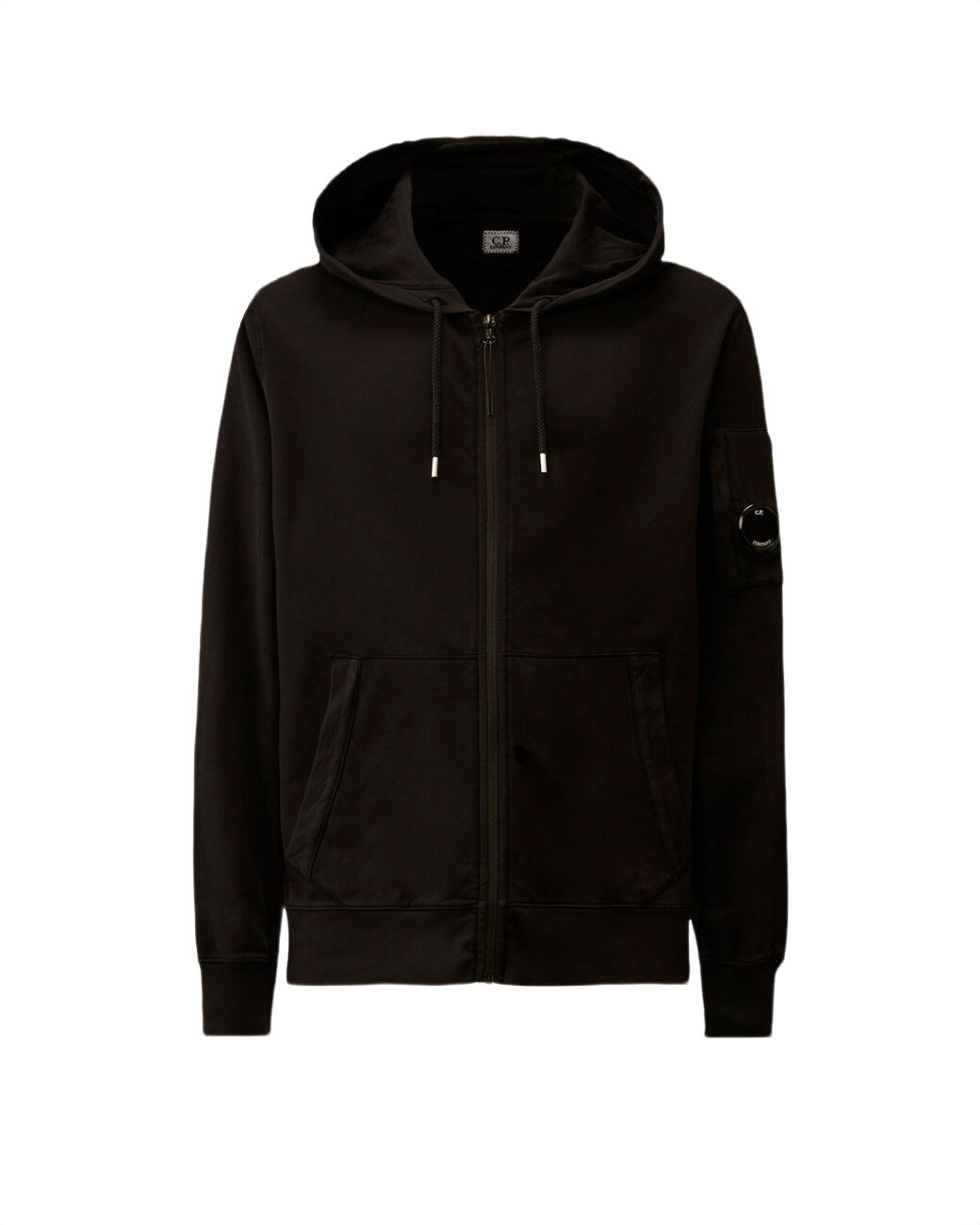 C.P. COMPANY Light Fleece Zip Hooded Lens Sweatshirt