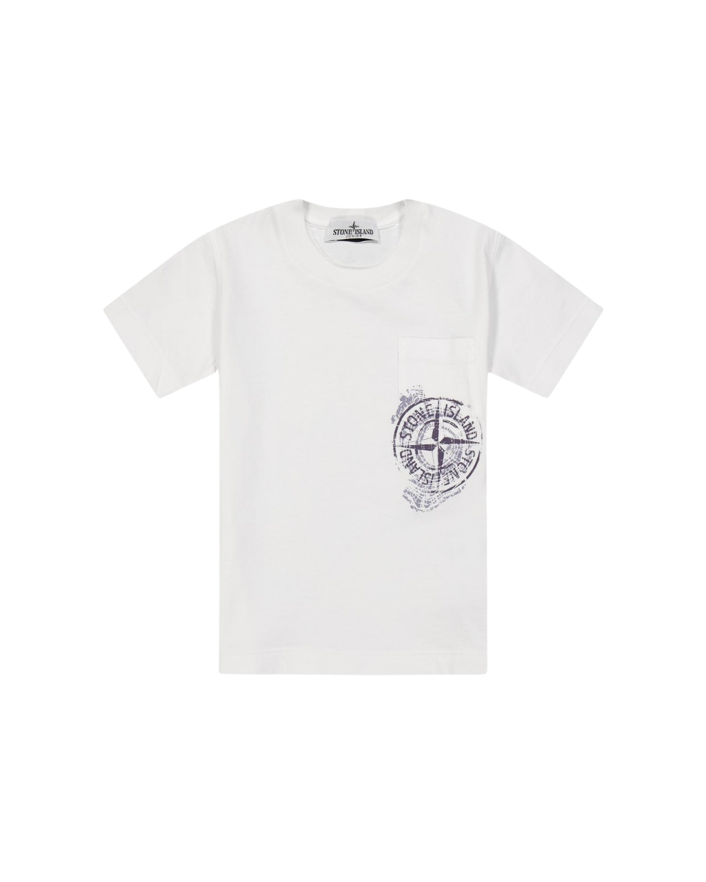 STONE ISLAND JUNIOR Compass Print Pocket T-Shirt